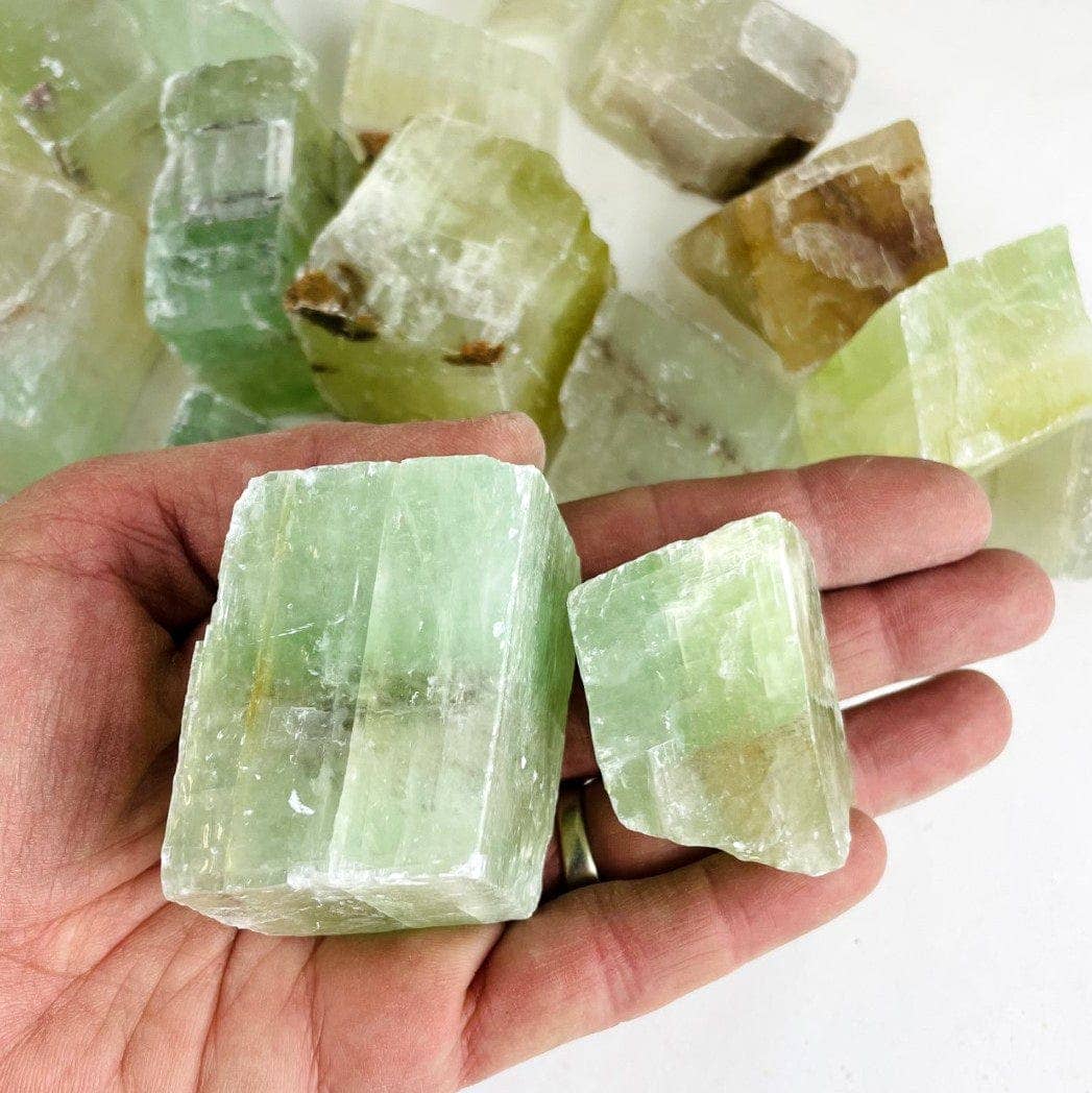 Rough Green Calcite Chakra Stone