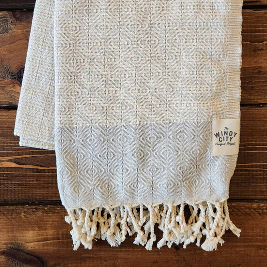Light Grey Turkish Blanket