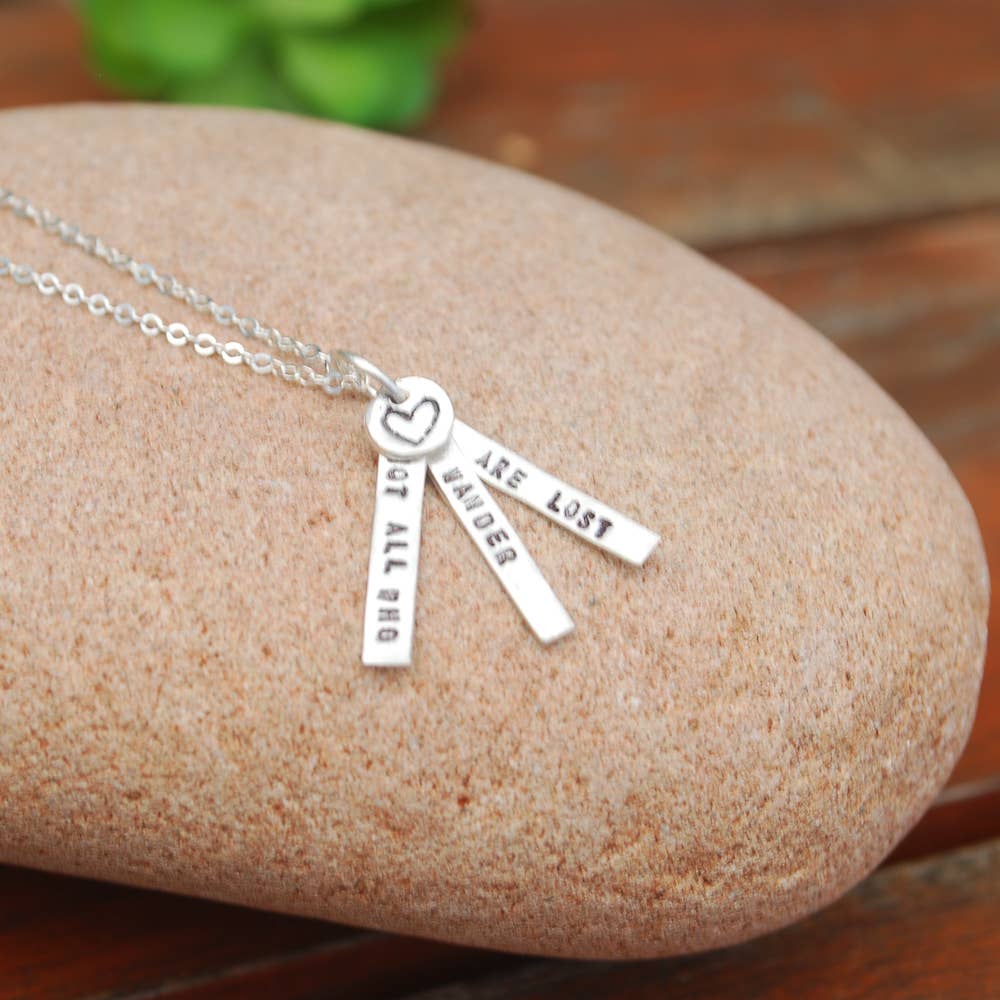 Tolkien Quote Necklace - “Not all who wander are lost”