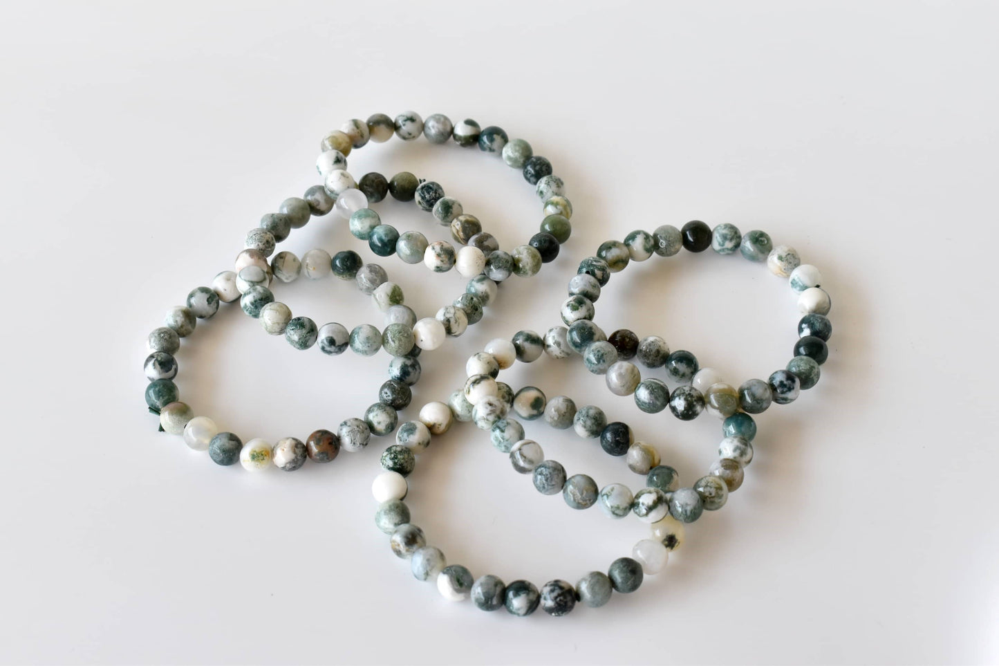 Tree Agate Bracelet 4mm