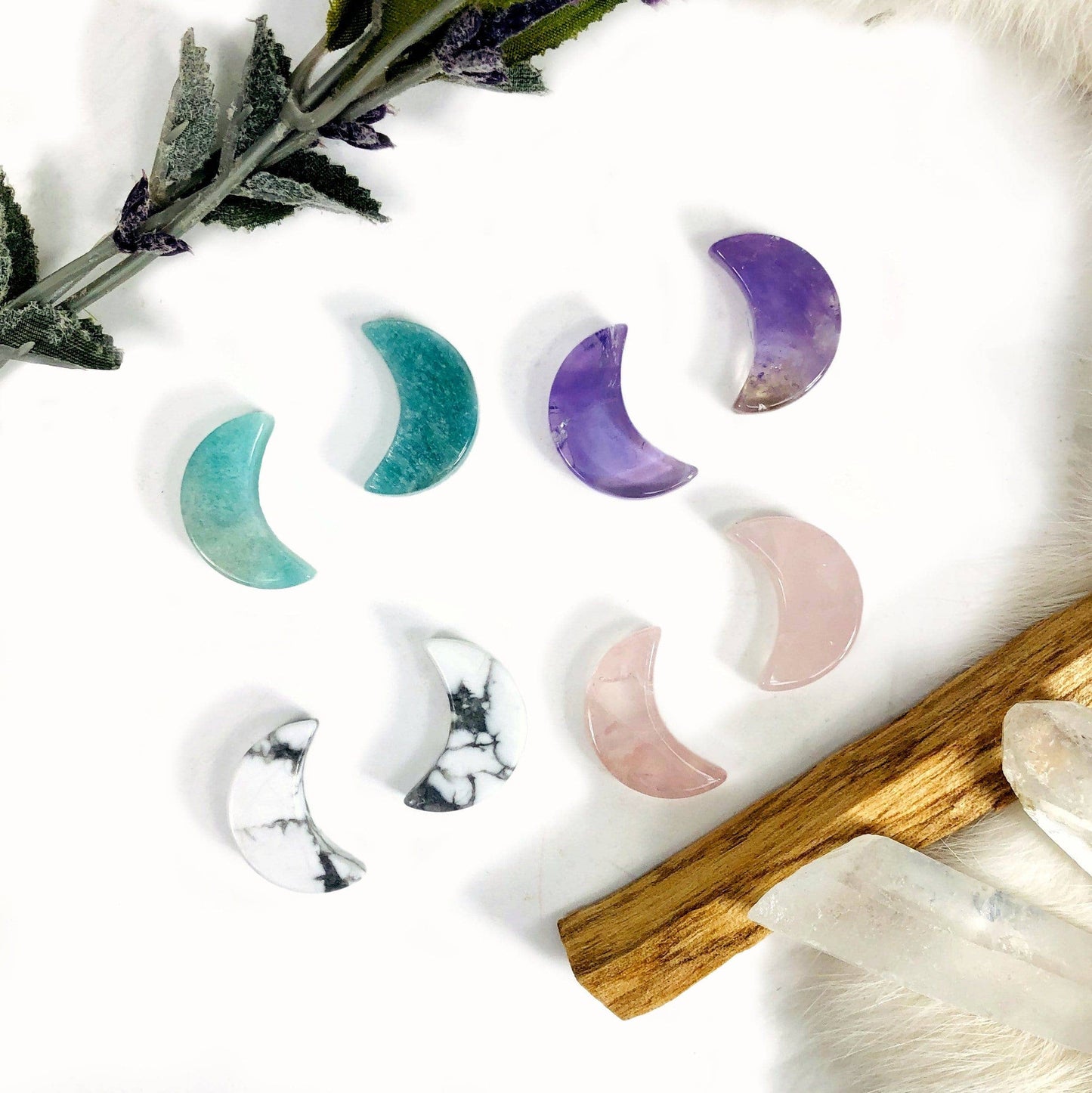 Crystal Gemstone Moon Cabochon