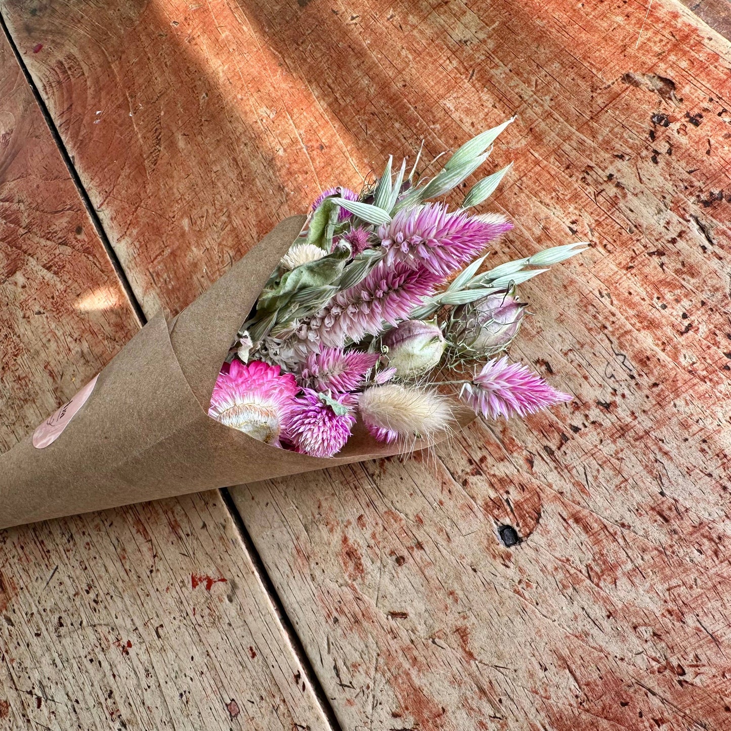Dried Pink Floral Bouquet